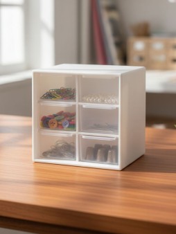 Органайзер настольный "Six cells", white (10*12*12)