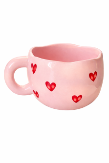 Кружка керамическая «Любовь», розовая (300 мл)