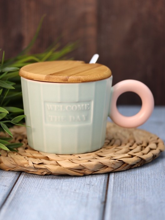 Кружка «Welcome the day», green (320 ml) 