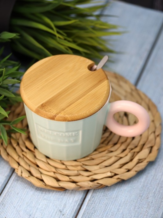 Кружка «Welcome the day», green (320 ml) 