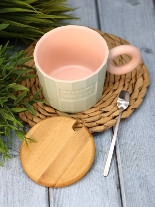 Кружка «Welcome the day», green (320 ml) 