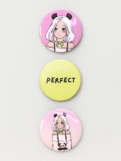 Набор значков Аниме &quot;Perfect panda girl&quot;