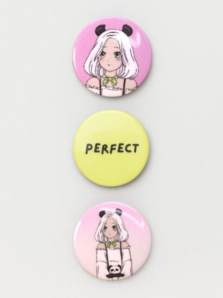 Набор значков Аниме "Perfect panda girl" 