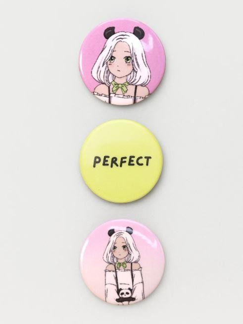 Набор значков Аниме &quot;Perfect panda girl&quot; 