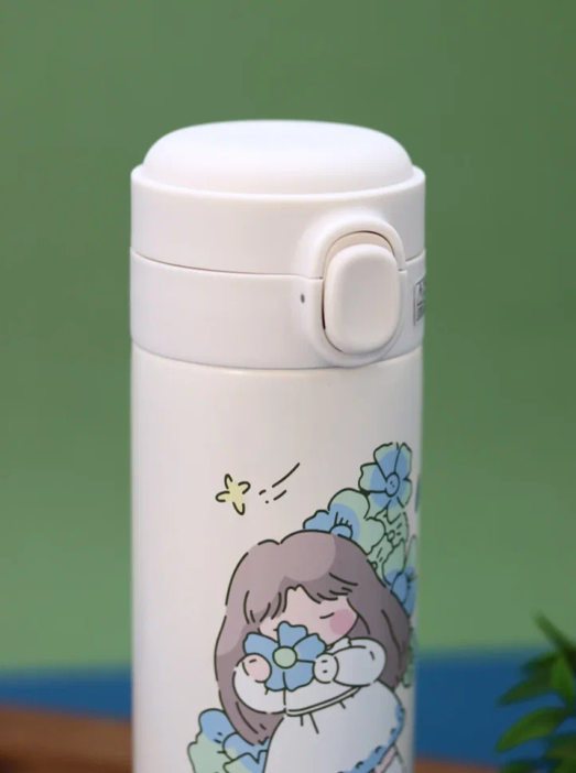 Термос «Love and peace, sleep», white (450 мл) 