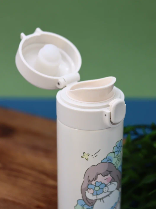 Термос «Love and peace, sleep», white (450 мл) 