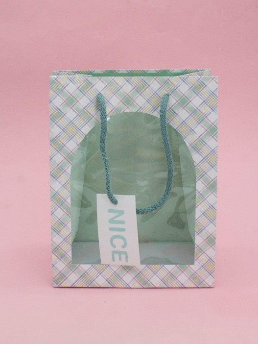 Пакет подарочный «Nice», green (18*23*10) 