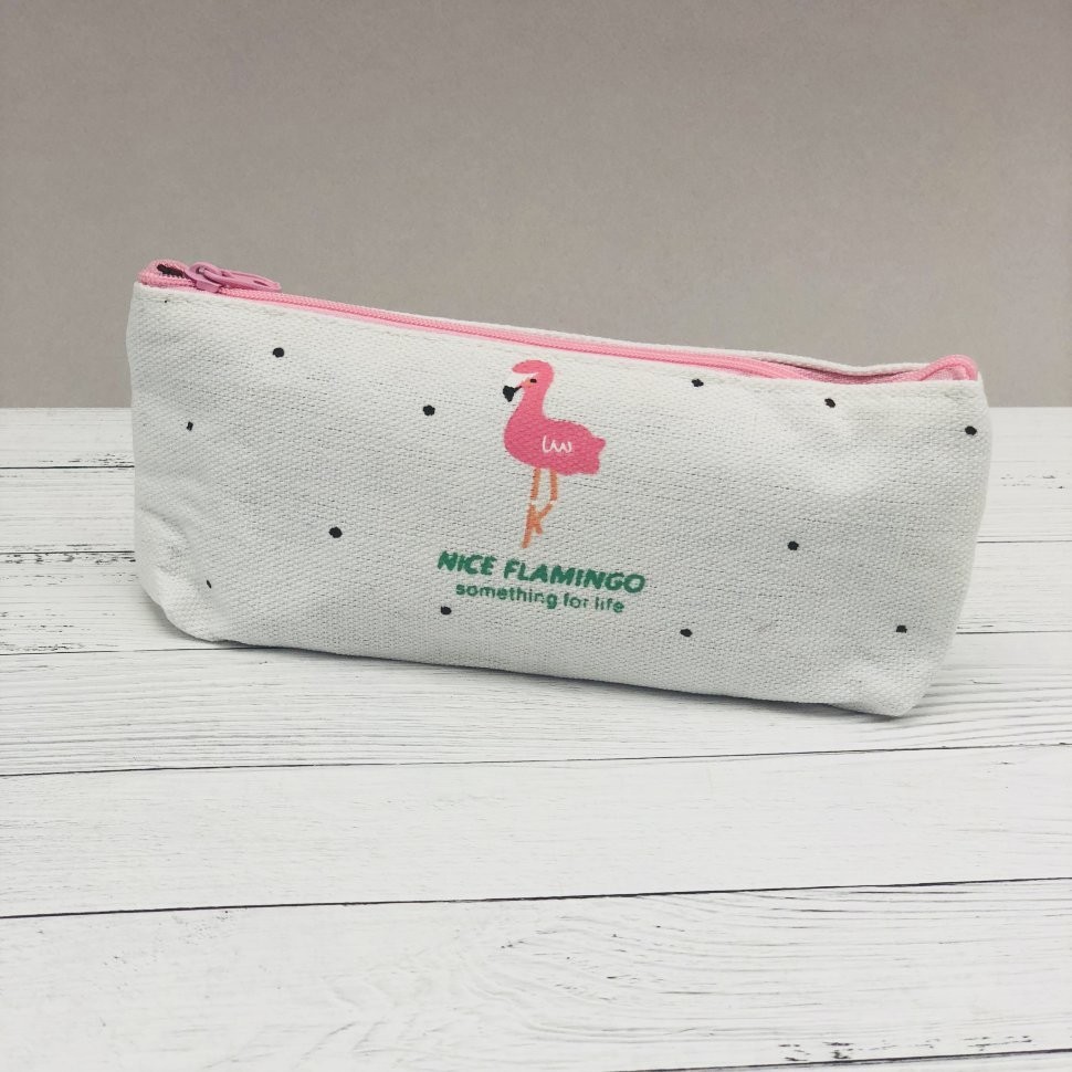 BD74 Пенал "Nice flamingo", white