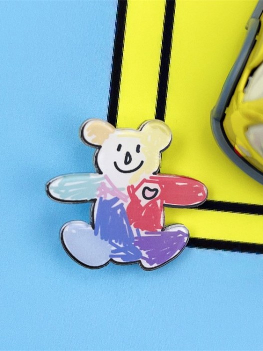 Значок акриловый iLikeGift "Рисунок мишки" 