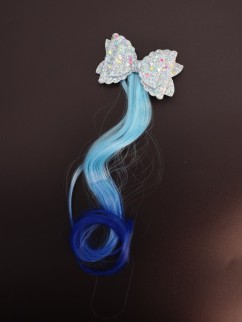 Заколка &quot;Beautiful curl&quot;, blue (8.5*5.5 см, L=30 см)