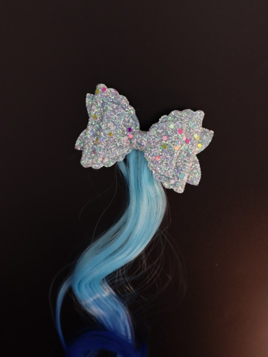 Заколка &quot;Beautiful curl&quot;, blue (8.5*5.5 см, L=30 см) 