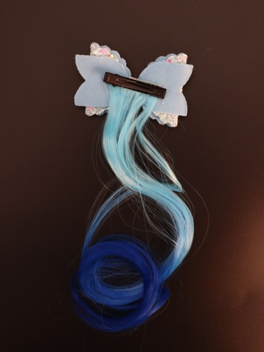 Заколка &quot;Beautiful curl&quot;, blue (8.5*5.5 см, L=30 см) 