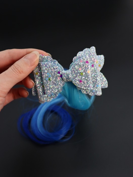 Заколка &quot;Beautiful curl&quot;, blue (8.5*5.5 см, L=30 см) 