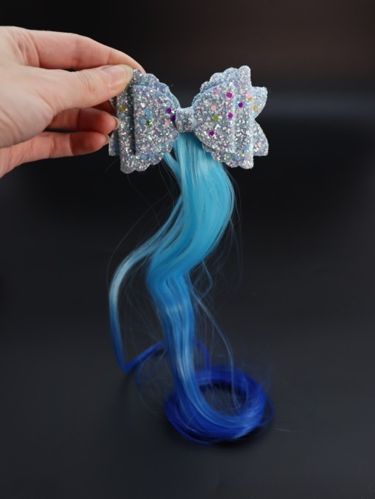 Заколка &quot;Beautiful curl&quot;, blue (8.5*5.5 см, L=30 см) 