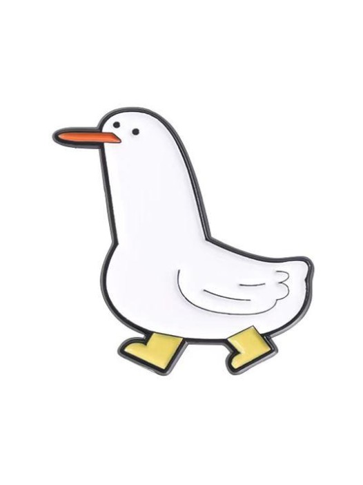 Значок металлический iLikeGift &quot;Goose on a walk&quot; 