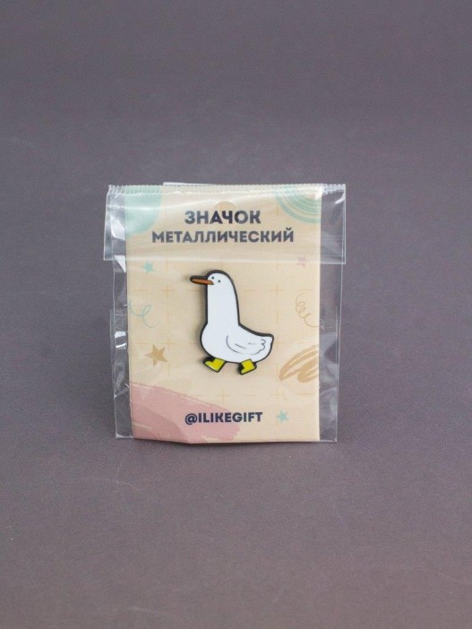 Значок металлический iLikeGift &quot;Goose on a walk&quot; 