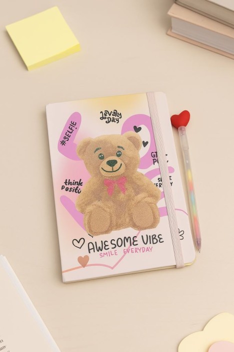 Блокнот (А5) &quot;Bear awesome vibe&quot;, beige (14.5*21) 