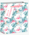 Пакет подарочный &quot;Flamingo in green leaves&quot;,L 
