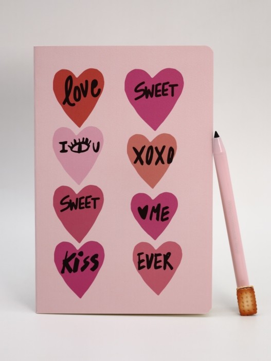 Блокнот (А5) "Love writings xoxo", pink (14.5*21) 