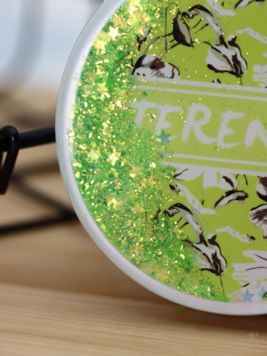 Зеркало-шейкер раскладное с шнурком &quot;Terenity&quot;, салатовое (7*7 см) 