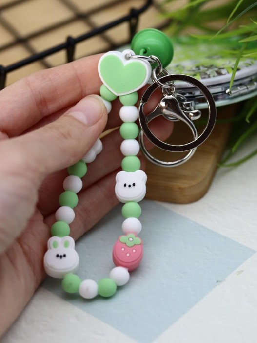 Зеркало-шейкер раскладное с шнурком &quot;Terenity&quot;, салатовое (7*7 см) 