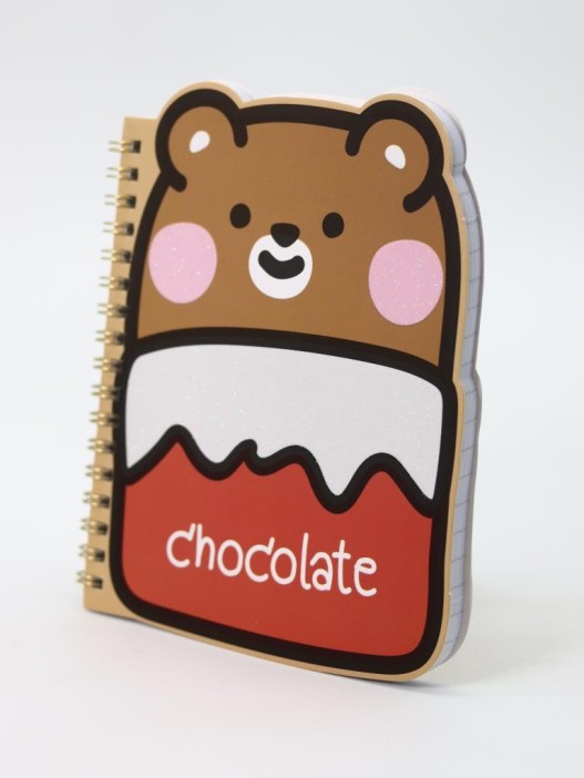 Блокнот на спирали (B6) "Bear chocolate" (13*18) 