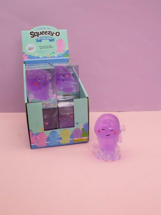 Мялка - антистресс «Cute octopus», шоубокс 12 шт. 