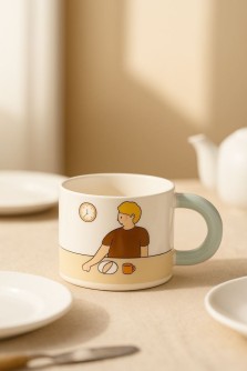 Кружка керамическая "Breaktime", blue