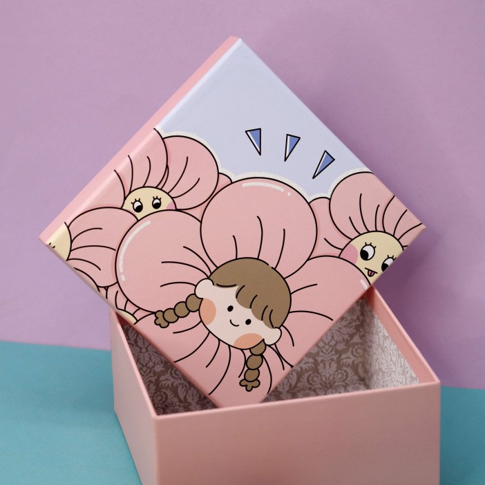 Набор подарочных коробок 3 в 1 «Girl flowers», 19*19*9.5-17*17*8-15*15*6.5 