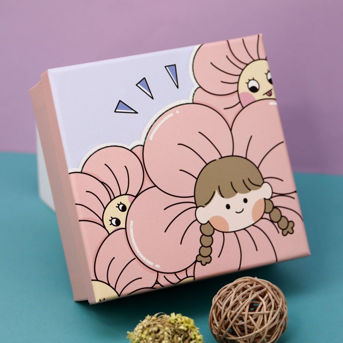 Набор подарочных коробок 3 в 1 «Girl flowers», 19*19*9.5-17*17*8-15*15*6.5 