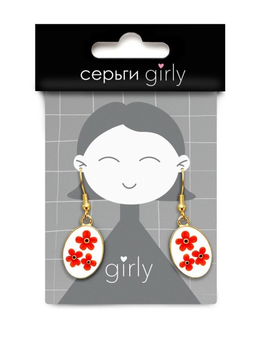 Серьги GIRLY &quot;Orange flower&quot; 