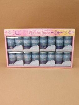 Набор декоративного скотча 10 шт. "Night magic", light blue, шоу-бокс 8 шт.