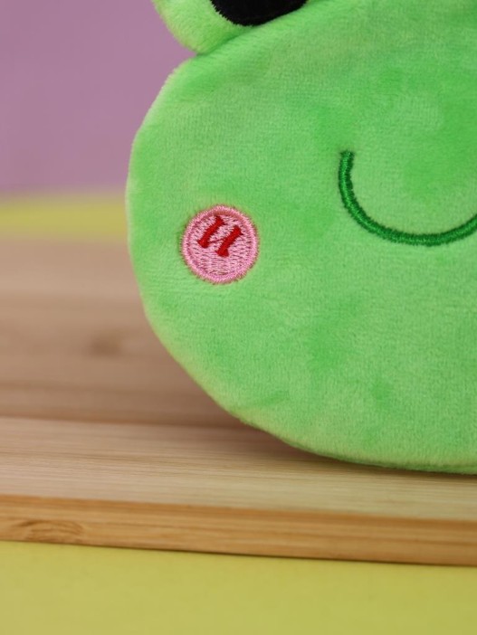 Кошелёк плюшевый "Green frog", green (10*11 см) 
