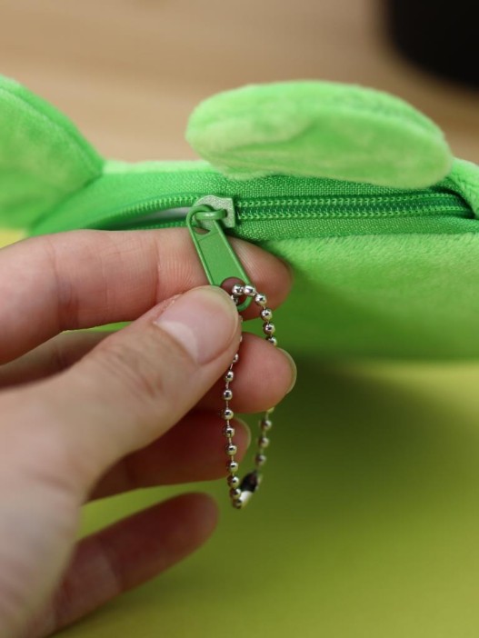 Кошелёк плюшевый "Green frog", green (10*11 см) 