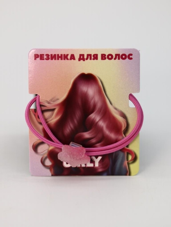Резинка для волос GIRLY "Звезда", розовая