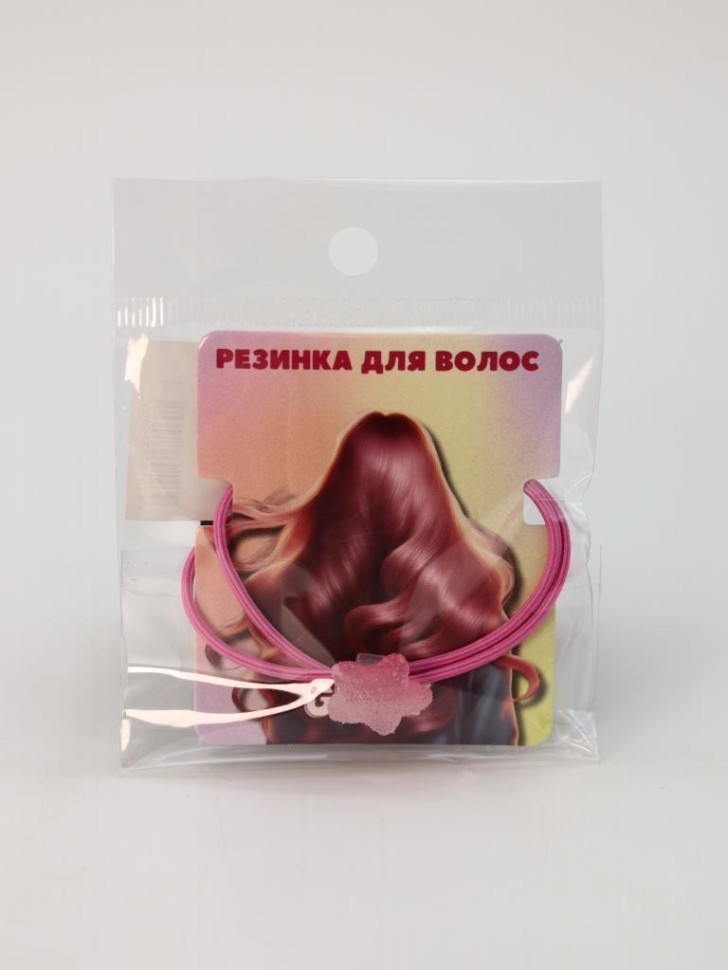 Резинка для волос GIRLY "Звезда", розовая