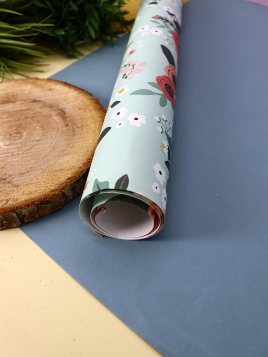 Упаковочная бумага «Flora», green (50*70 см) 