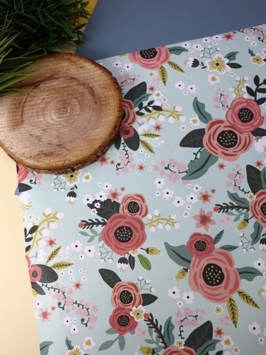 Упаковочная бумага «Flora», green (50*70 см) 