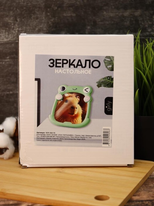 Зеркало настольное GIRLY &quot;Cute frog&quot;, green 