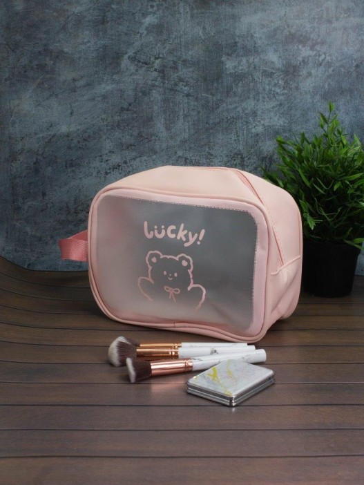 Косметичка &quot;Lucky bear&quot;, pink (18х25х11 см) 