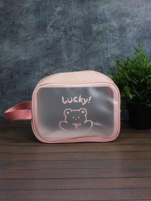 Косметичка &quot;Lucky bear&quot;, pink (18х25х11 см) 