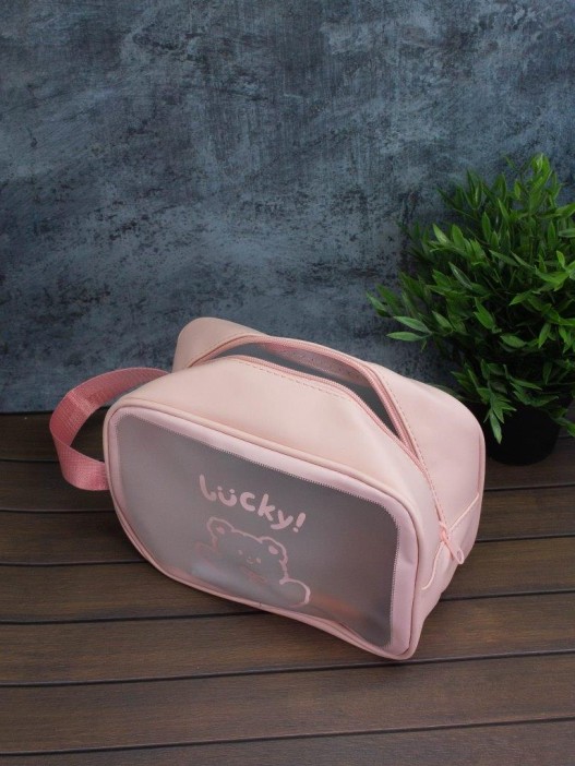 Косметичка &quot;Lucky bear&quot;, pink (18х25х11 см) 
