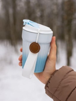 Термокружка "Lovely day", blue (380 ml)