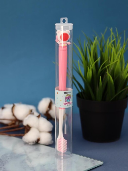 Зубная щётка для взрослых iLikeGift &quot;Cosmonaut smile&quot;, pink (21 см) 