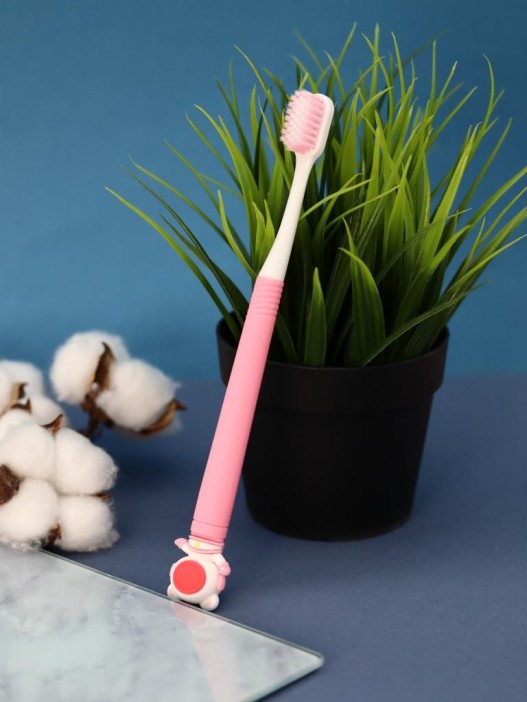 Зубная щётка для взрослых iLikeGift &quot;Cosmonaut smile&quot;, pink (21 см) 