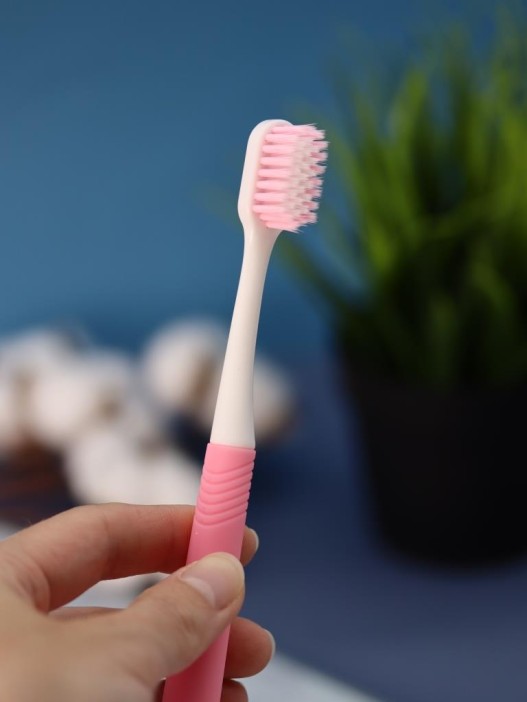 Зубная щётка для взрослых iLikeGift &quot;Cosmonaut smile&quot;, pink (21 см) 