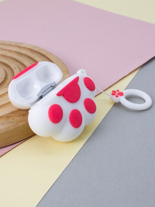 Чехол для AirPods Pro "Cat foot", white 