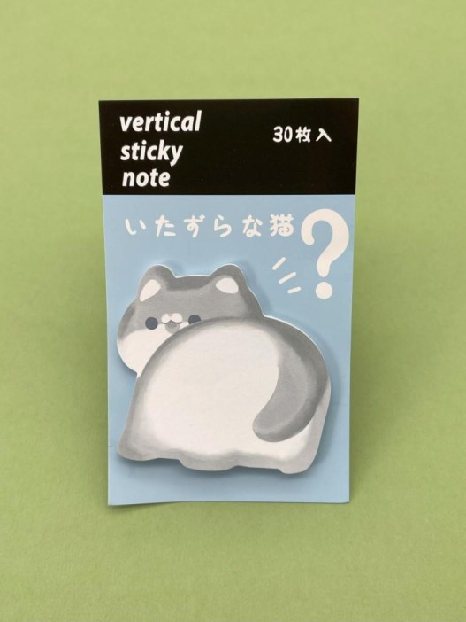 Блок-стикер для записей "Кошачий хвост", синий 