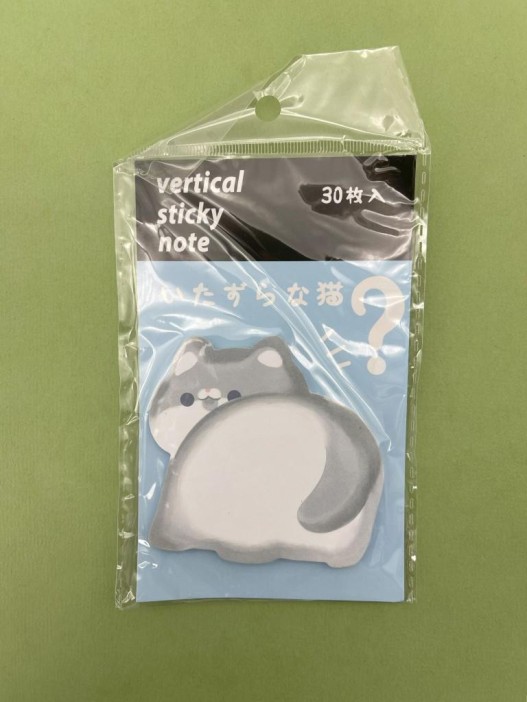 Блок-стикер для записей "Кошачий хвост", синий 