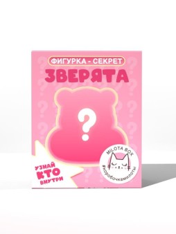 Фигурка-секрет MilotaBox "Зверушка с пончиком", (3 см)